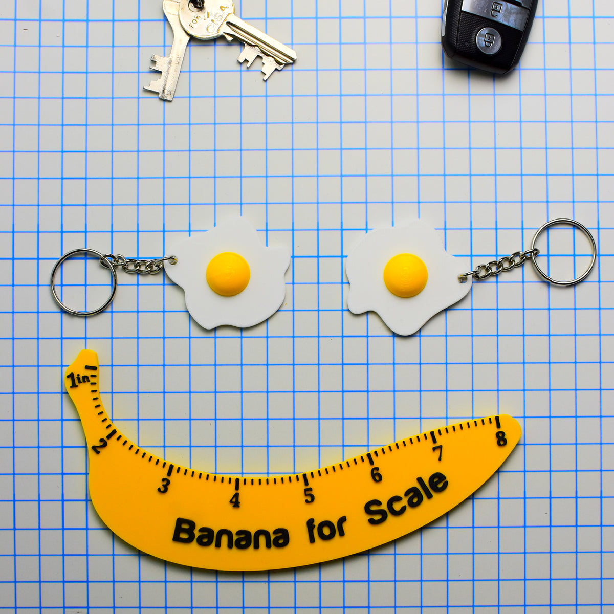 Sunny Side Up Egg Keychain