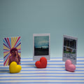 Knitted Heart Photo Holder