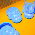 Sugar Skull Coaster Set with Holder